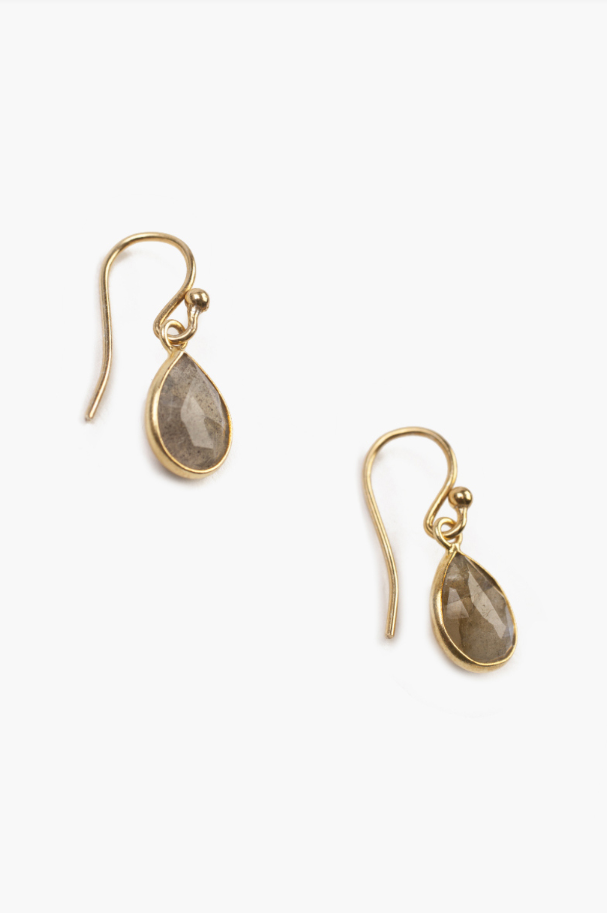 Semi-Precious Stone Drop Earring - Gold