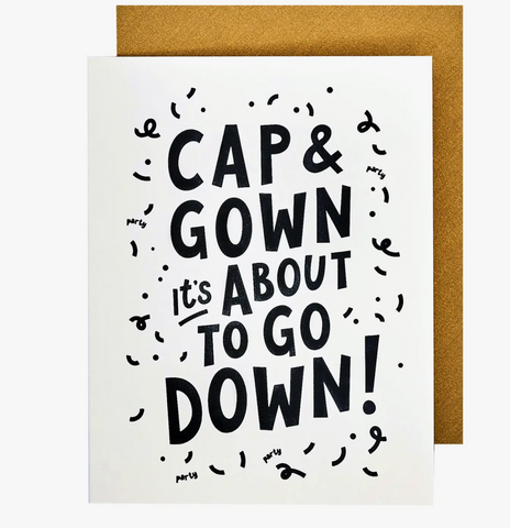 Cap & Gown Graduation Card