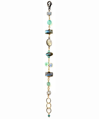 Chalcedony and Gold Bracelet