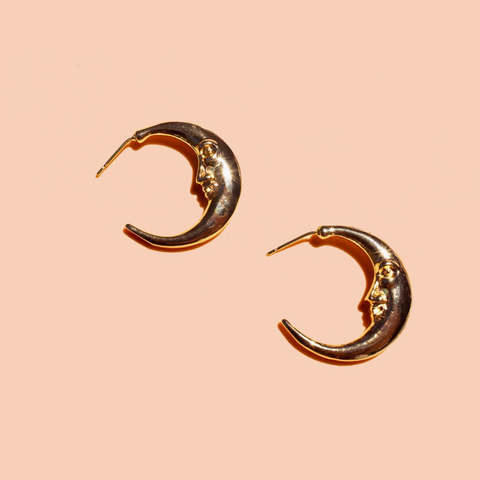 Moonstruck Hoops - 18k Gold Plated