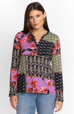 Zanda Split Neck Top