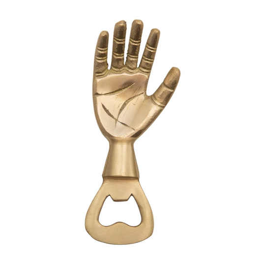 Brass Hand Bottle Opener