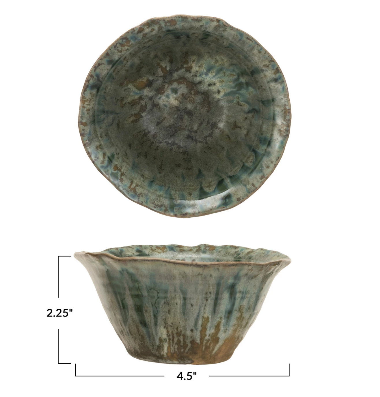 Crackle Glaze Stoneware Bowl