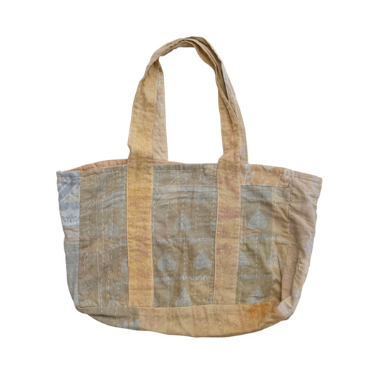 Vintage Cotton Kantha Tote Bag