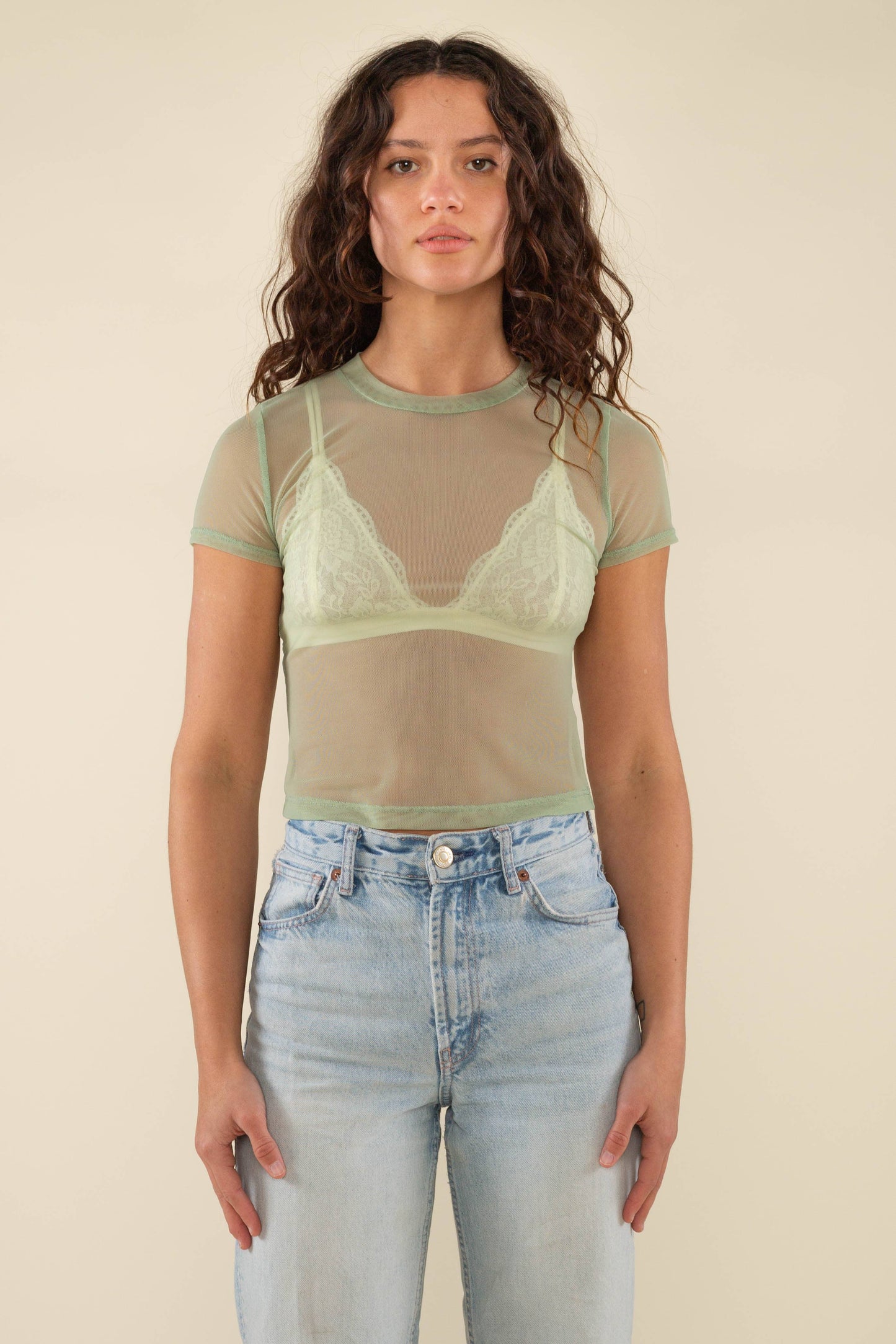 Mesh Short Sleeve Baby Tee