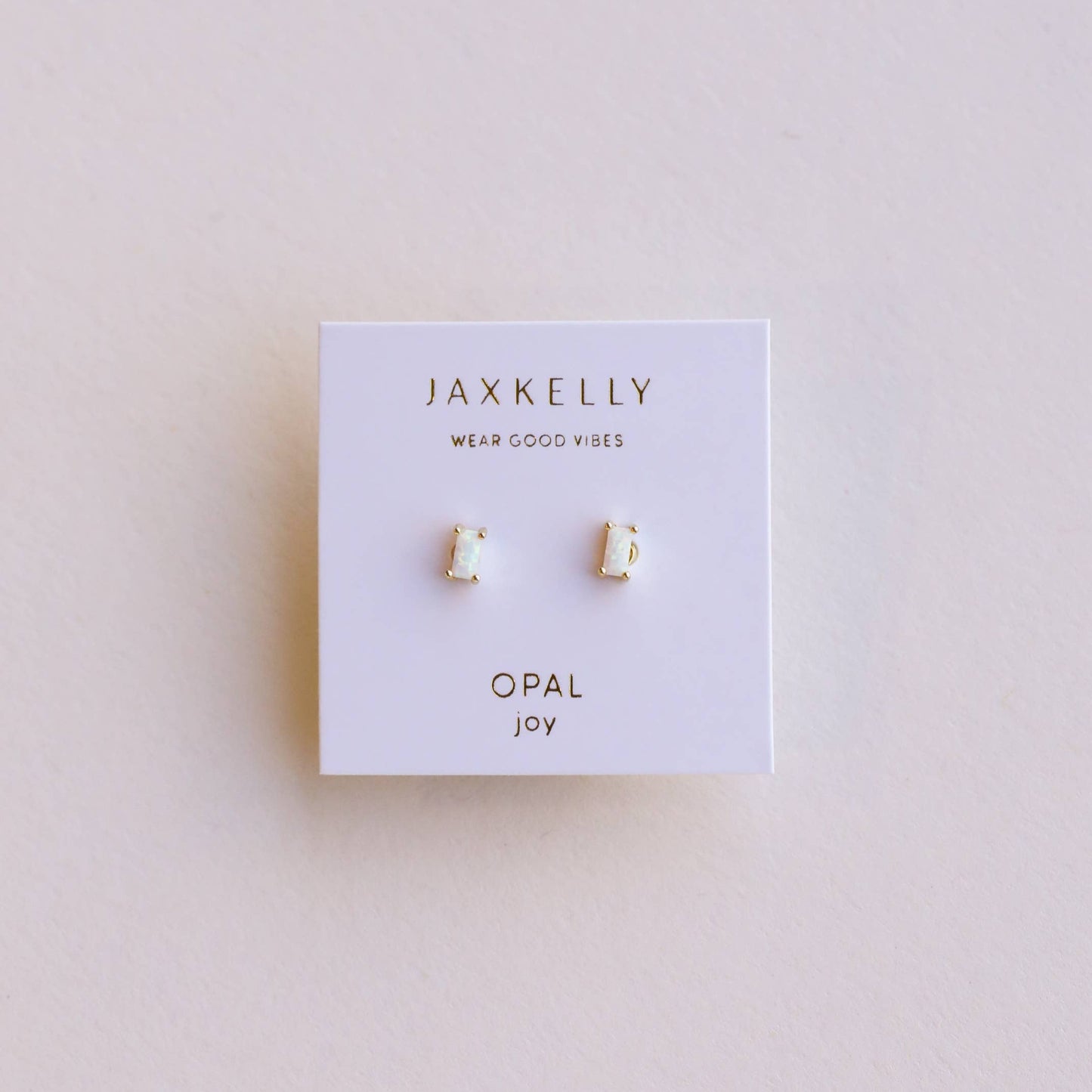 Baguette Gemstone Gold Earrings