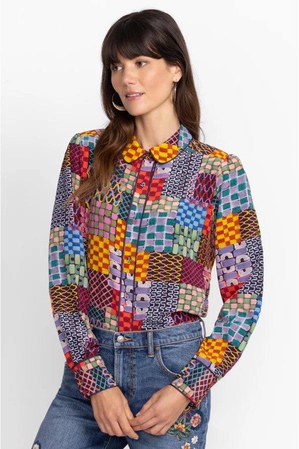 Isadora Waves Silk Blouse