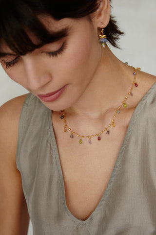 Crystal Briolettes Adjustable Necklace