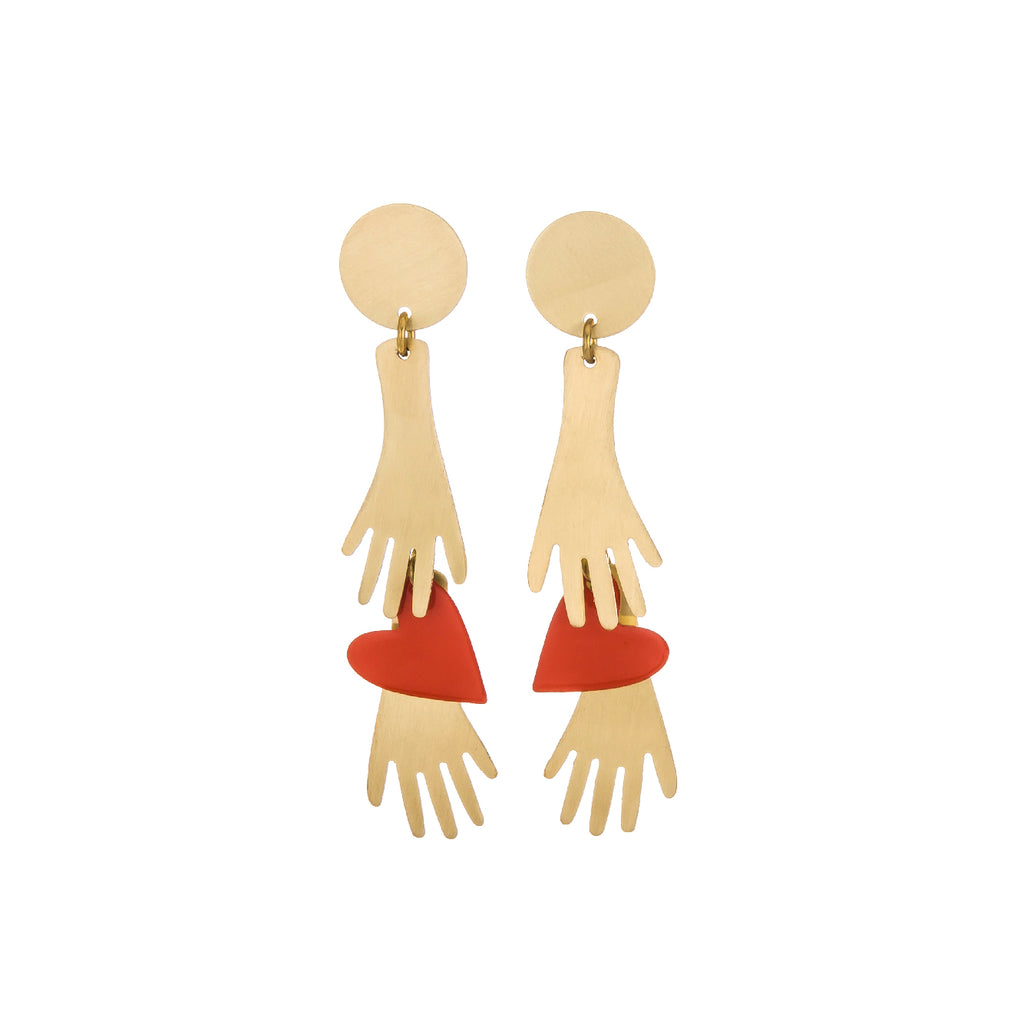 Handmade Hold My Heart Earrings