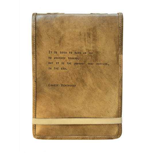 Handmade Leather Quote Journals - Large