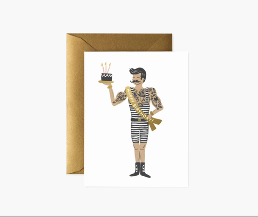 Strong Man Birthday Card