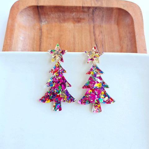 Christmas Trees - Pink Sparkle