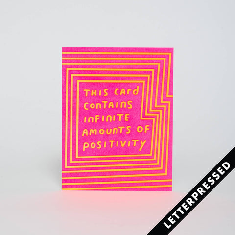 Infinite Positivity Letterpress Card