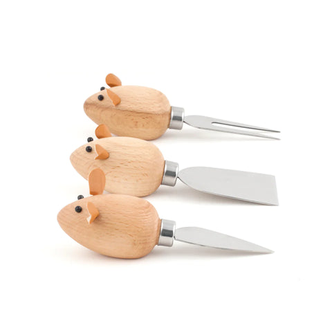 Set of 3 Mice Cheese Knives