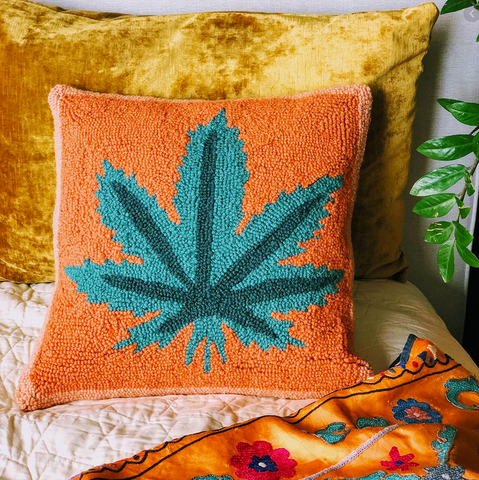 Mary Jane Hooked Wool Pillow