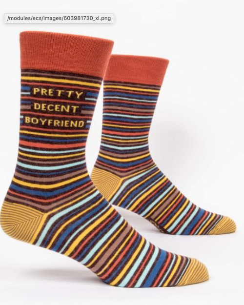 Pretty Decent Boyfriend Men's Crew Socks