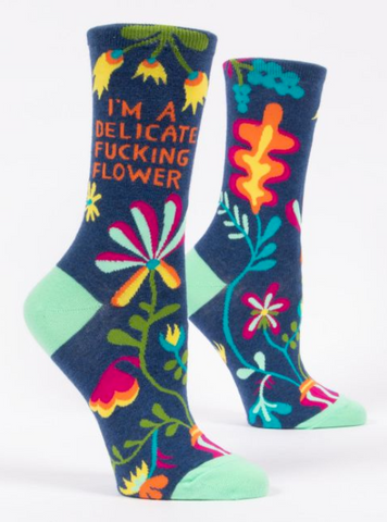 I am a Delicate Fucking Flower Women's Crew Socks