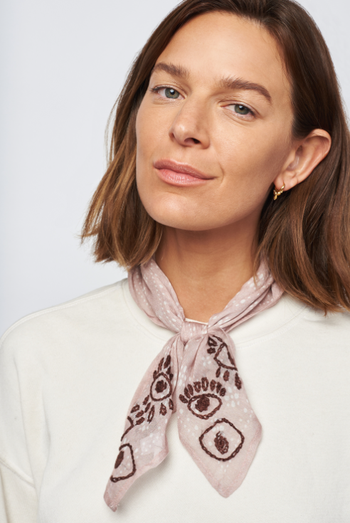 Chan Luu Eye Embroidered Handkerchief