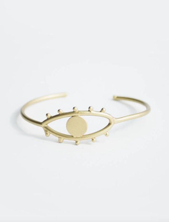 Eye to Eye Brass Bangle