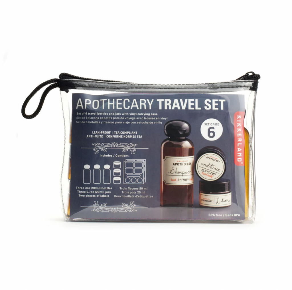 Vintage Apothecary Travel Bottle Set