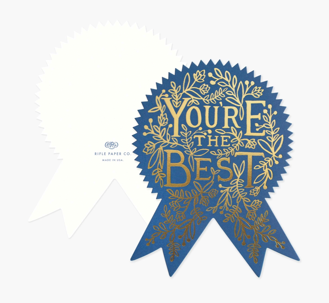 You're The Best Blue Ribbon Card