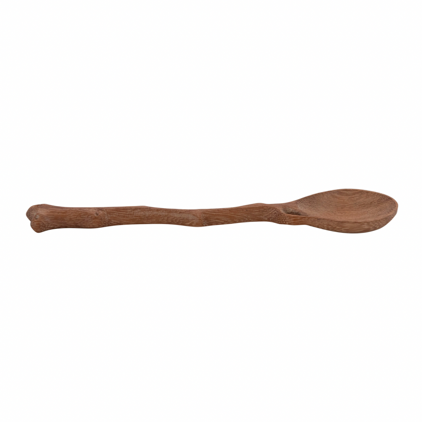 Hand-Carved Doussie Wood Spoon with Twig Handle