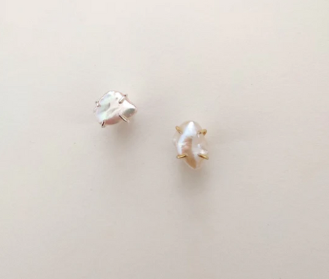 Pearl Cage Post Earrings