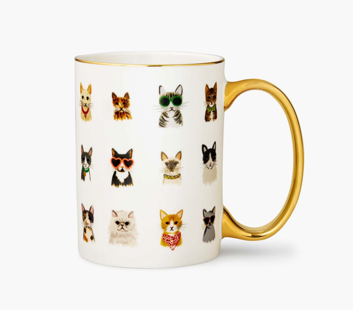 Cool Cats Mug With Gold Handle