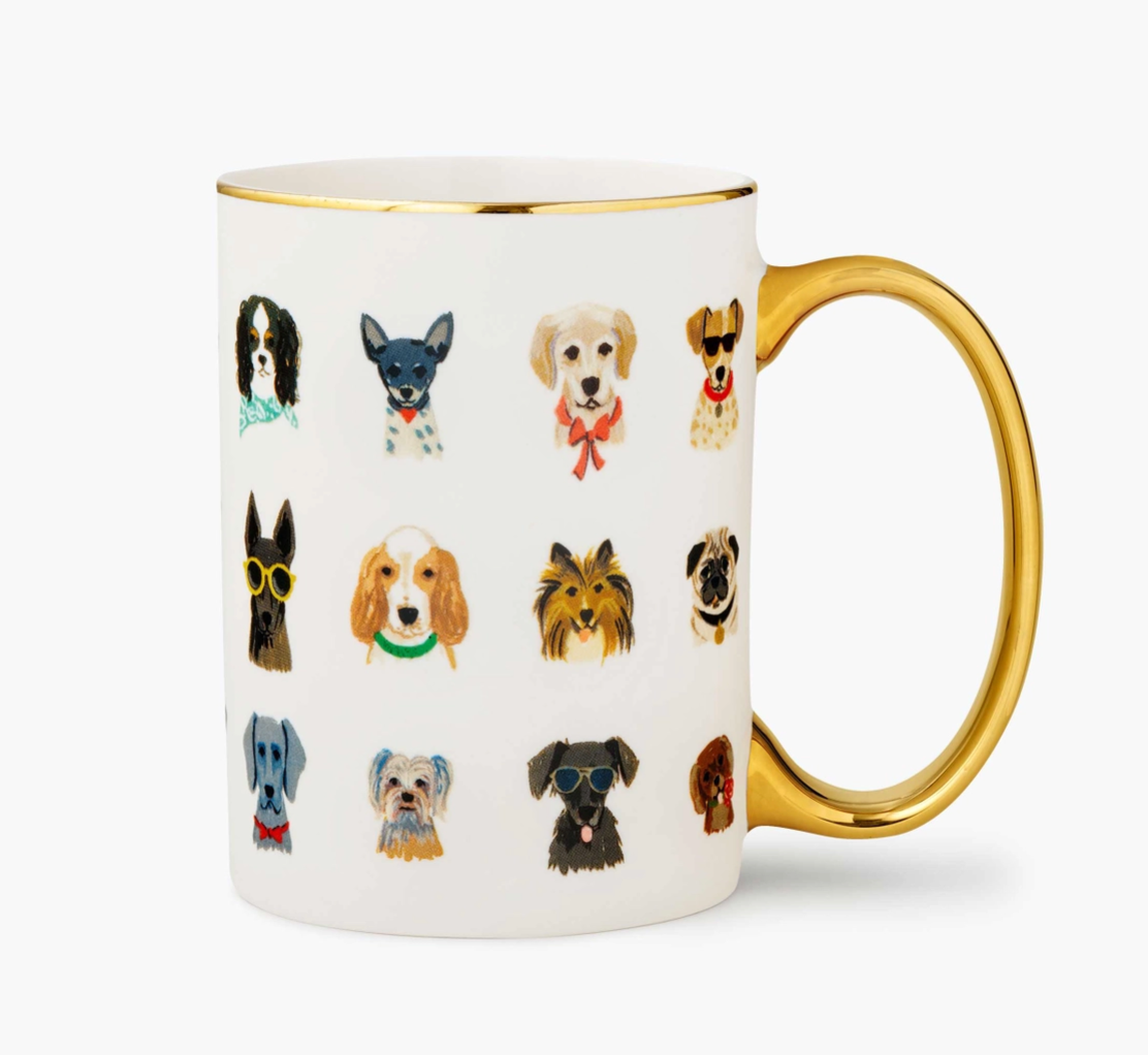 Hot Dogs Mug With Gold Handle