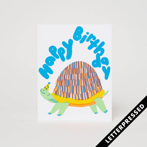 Turtle Birthday Letterpress Card