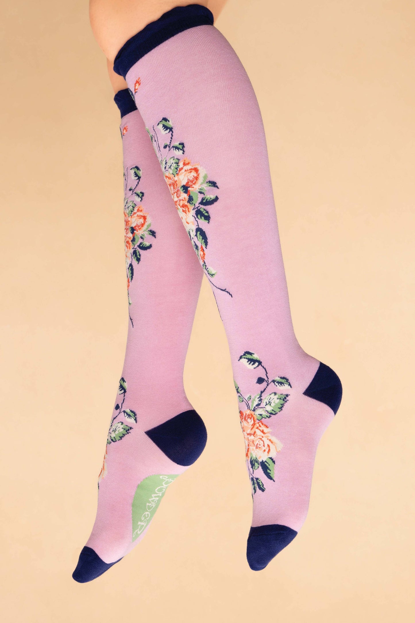 Floral Vines Long Socks