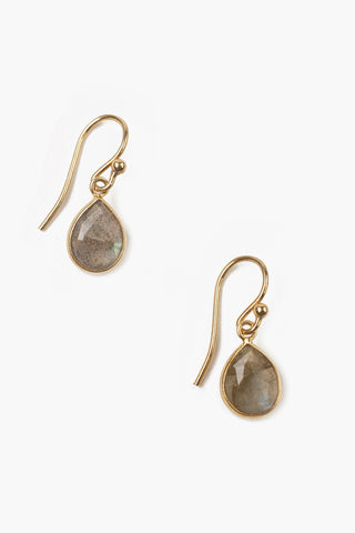 Semi-Precious Stone Drop Earring - Gold